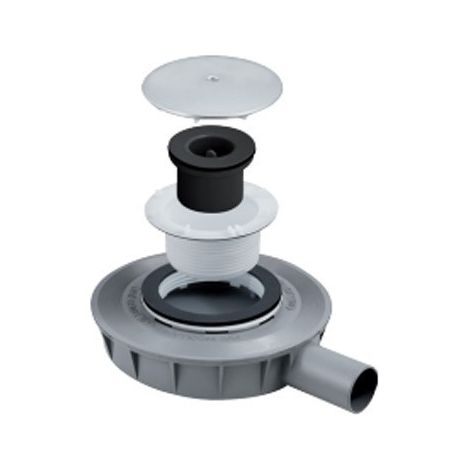 Sifone Ultra Ribassato - Piletta di Scarico - Foro da  90 mm - Per Piatti Doccia Filo Pavimento