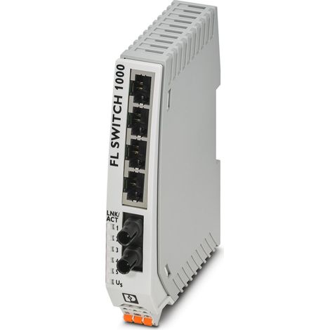 Switch Ethernet Phoenix Contact FL SWITCH 1000 4 Ports RJ45, 10/100Mbit/s, montage Rail DIN 24V c.c. ( Prix pour 1 )