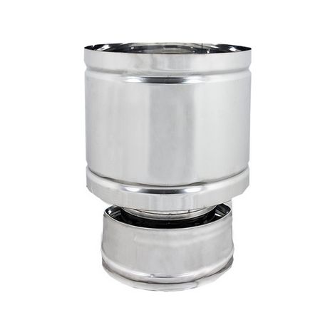 TERMINALE ANTIVENTO A BOTTE ACCIAIO INOX- Diam. 200x250- DK- pezzi 1