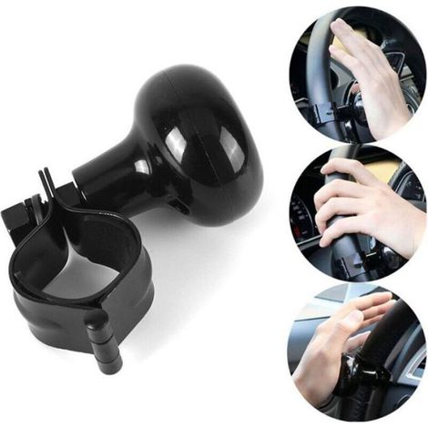 Bouton Rotatif - Pour Volant Voiture Camion SUV Tracteur Bateau Tondeuse - Électrique - Noir - Universel - 1 Pièce (1/4)