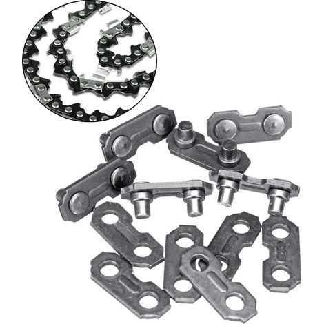 6Pcs 3/8.063 Chaîne De Tronçonneuse Maillons De Jonction Pièces De Rechange De Chaîne De Scie (1/4)