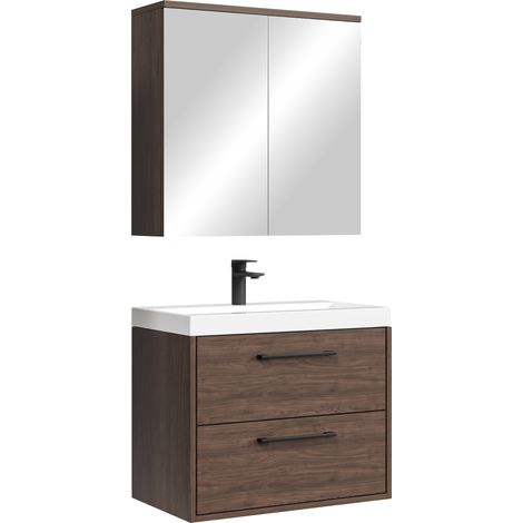 Badplaats Mobile Bagno Set Florence 01 60 cm – Noce – Mobile Sospeso