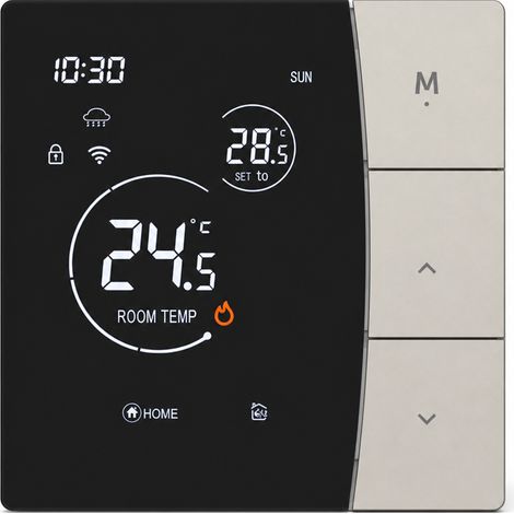 Thermostat pour Chauffage à Eau et Chaudière, 3 A, sans Wi-Fi, Gris (1/5)