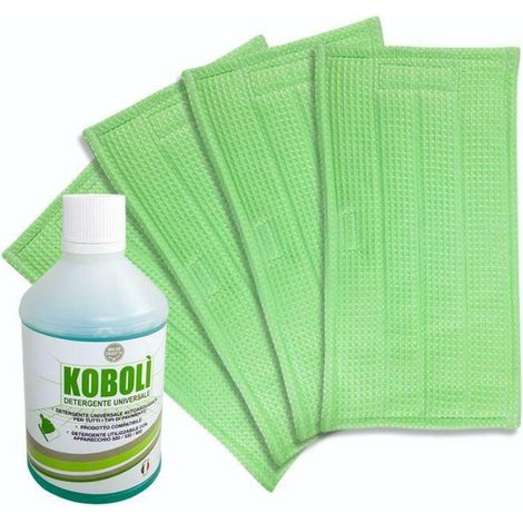 Stracci lavapavimenti folletto 4 panni e detergente sp520 sp530 compatibile (1/3)