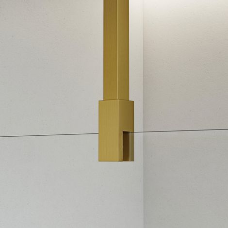 Fortifura – Barre de renfort plafond 125cm pour douche à l'italienne – Laiton brossé – Inox durable pour installation sécurisée