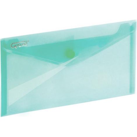 Busta con chiusura a scatto 225x124mm verde grande