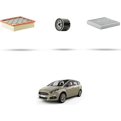 Kit tagliando 3 filtri compatibile con Ford S-Max II 1.5 ecoBoost 121kw dal 2018 (1/5)