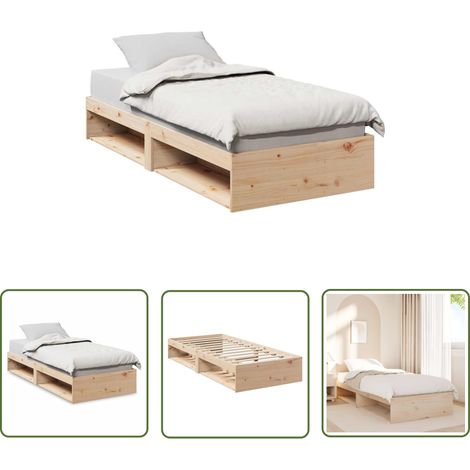 vidaXL Tagesbett ohne Matratze 90x190 cm Massivholz Kiefer (1/5)