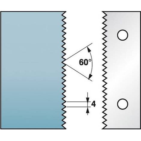 Jeu de 2 fers Profilés Ht. 90 x 5,5 mm - N° 303 Dent. Mult x 4 mm - Résistance et Précision - Outil pour Menuiserie - Diamwood (1/2)