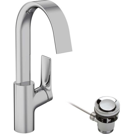 Hansgrohe Vivenis - Grifo de lavabo 210, con desagüe y caño giratorio, EcoSmart, cromo 75030000 (1/5)