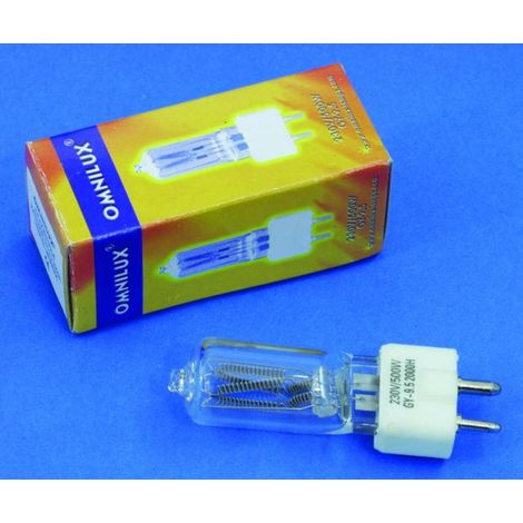 Omnilux Studiolampe Halogen Lichteffekt Leuchtmittel  230 V GY9.5 500 W Weiß