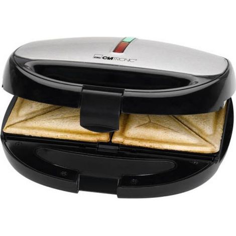 Clatronic ST/WA 3670 sandwich maker 800 W Black. Stainless steel (1/5)