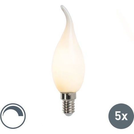 Lot de 5 Ampoule LED à filament E14 dimmables à bougie F35 mattes 3W - Lot de 5 Ampoule LED à filament E14 dimmables à bougie F35 mattes 3W (1/3)