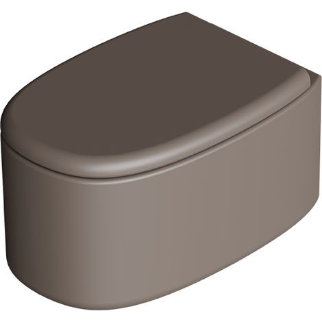 IDILLA WC suspendu. Café mat. Abattant soft close. Kit fix