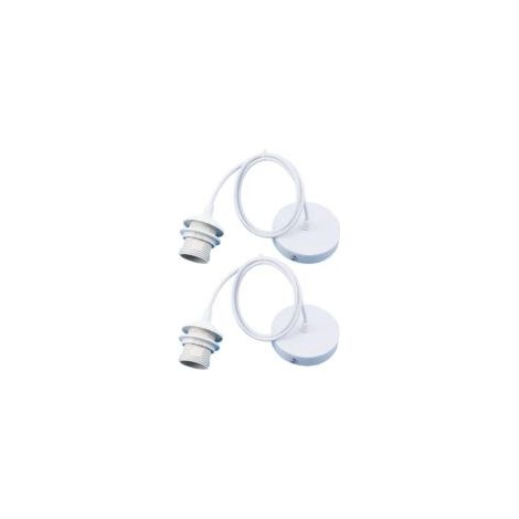 E27 Lampenfassung-Ersatzteile, Pendelleuchtenhalter mit 1 m Kabel, E27 Lampenfassung mit Kabel für Bar, Café, Zuhause - Crezuo (1/4)
