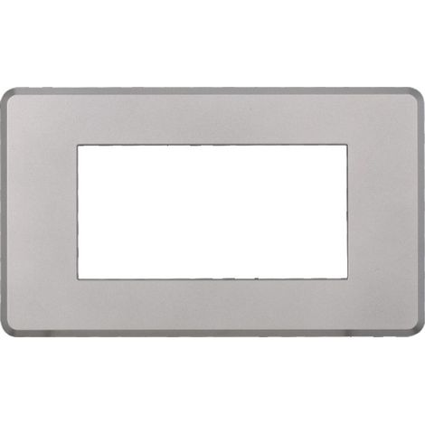 ETTROIT AN87406 Slim 4P-Platte, silberfarben, kompatibel mit Bticino Axolute Air