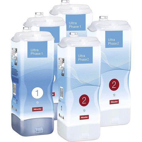 Miele – Lot de cartouches pour lave-linge – UltraPhase 1 et 2 – 3 x UltraPhase 1 et 2 x UltraPhase 2 – Pour nettoyage efficace
