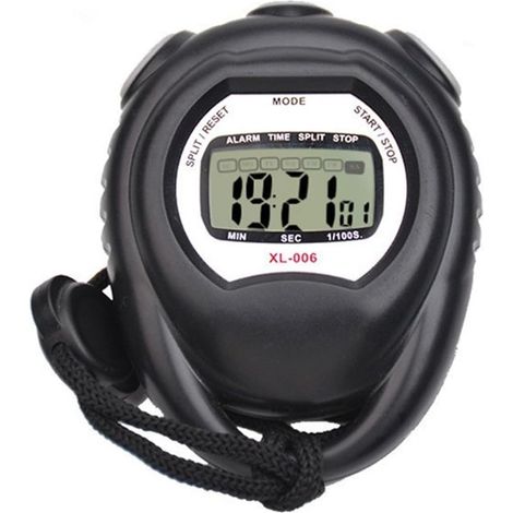 Chronomètre De Sport Numérique, Minuterie 1/1000 Secondes, Chronographe, Compteur D'entraînement LCD, Chronomètre De Sport Portable avec Bracelet (1/5)