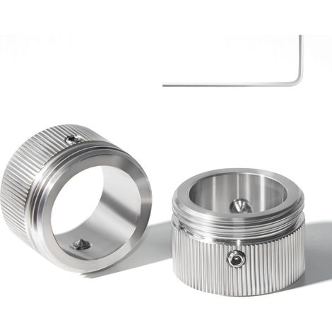 Juego de 2 adaptadores de válvula de calefacción de acero inoxidable 304, cabezal termostático con bandas, adaptador para termostato de radiador RA a M30 x 15