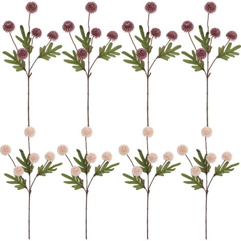 Compositions florales artificielles en soie, bouquets de plantes artificielles pour décoration de mariage, centres de table floraux en plastique pour la maison, le jardin et le bureau (1/5)