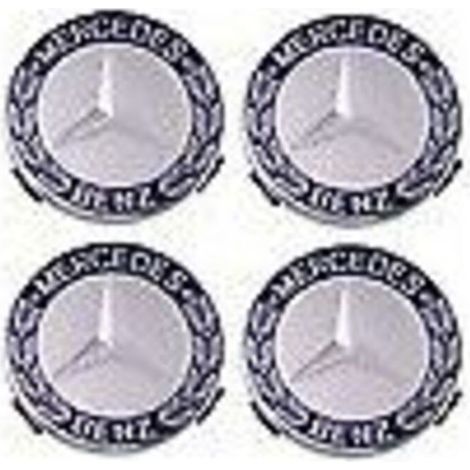 4-teiliger Radkappensatz für Mercedes-Benz 75 mm – Blau (1/5)