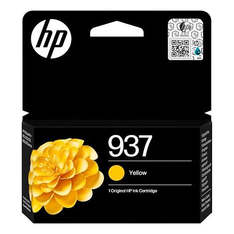 Cartouche d'encre jaune d'origine HP 937 (4S6W4NE) pour HP OfficeJet Pro 9110/9120/9130/9720/9730 (1/5)