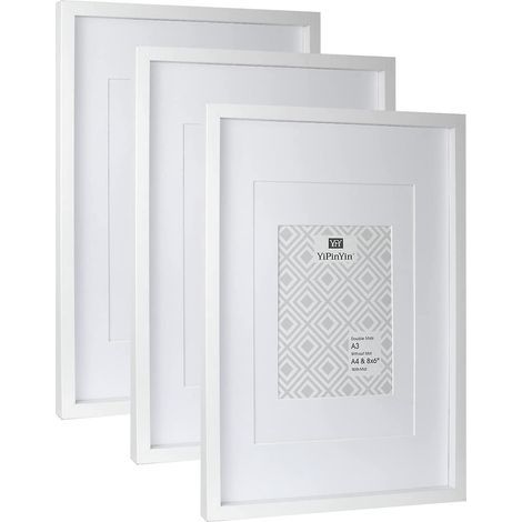 3pcs Cadre D'affiche En Bois Blanc Avec Cadre Photo Avant En Plexiglas Cadre Photo Pour Montage Mural (bois Noir, 15x21, Lot De 1) (1/5)