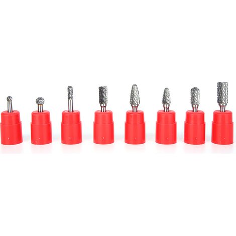 8-teiliges Set aus Wolframstahl-Schleifköpfen, Vollhartmetall-Frässtiften und Rotationspolierwerkzeugen (1/5)