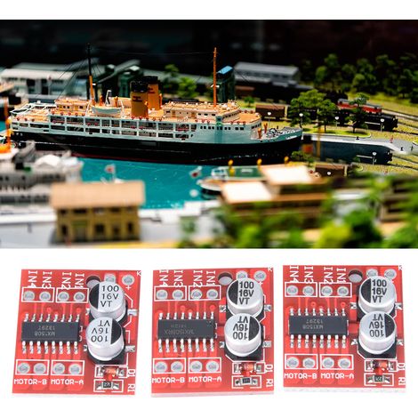 Stück 1,5 A 2-Wege-Gleichstrommotortreibermodul mit PWM-Drehzahlregelung und doppelter H-Brücke (ersetzt L298N) (1/5)