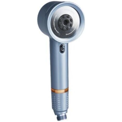 Nouvelle pomme de douche d'appoint puissante, matériau ABS de haute qualité, panneau en acier inoxydable 304 avec système de filtration intégré, élément filtrant remplaçable, 4 modes - bleu (1/4)