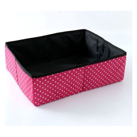 royaluxe -Litière Pliable Portable pour Chat général, étanche, Propre et Douce la Maison l'extérieur - rose rouge, L (1/4)