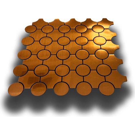 Piastrelle 3D Autoadesive in PET acustiche e isolanti 30x30cm (4mm spessore) CERCHI ORO