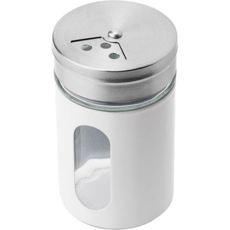 Contenitore in vetro per spezie, dispenser per spezie, Alcano, 90 ml, bianco lucido (1/5)