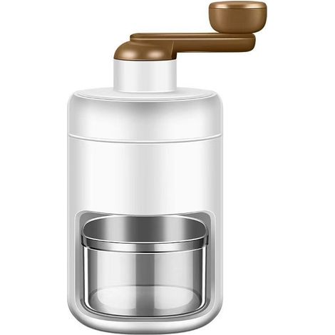 Petit broyeur à glace manuel et portable à manivelle, idéal pour la préparation de milkshakes et de smoothies, fabriqué en polypropylène (PP). (1/5)