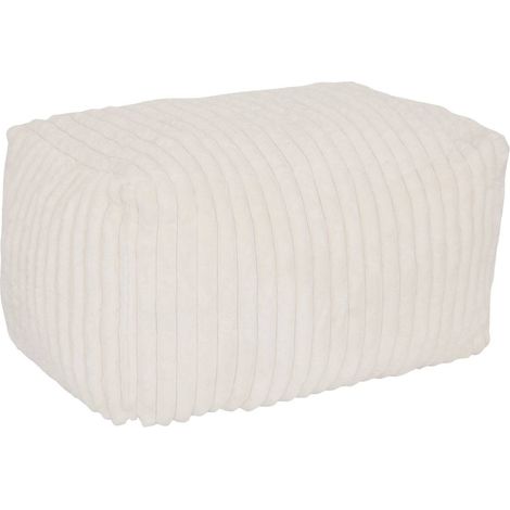 Puf Muzi rectangular acanalado, 61 x 78 cm, color crema - Atmosphera créateur d'intérieur (1/3)