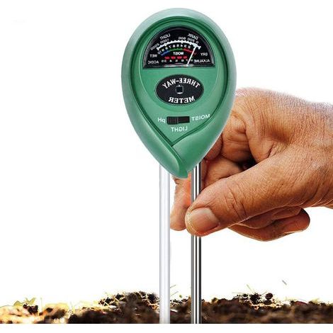 Kit per l'analisi del suolo, tester 3 in 1 per pH, umidità e pH del terreno, strumento per l'analisi del terreno per piante, giardino, fattoria, prato, uso esterno (1/5)