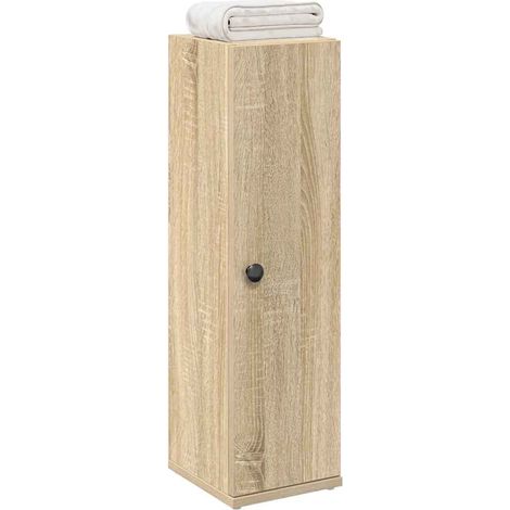 Badezimmerschrank mit Rollenhalter Sonoma-Eiche 20,5x22x72 cm