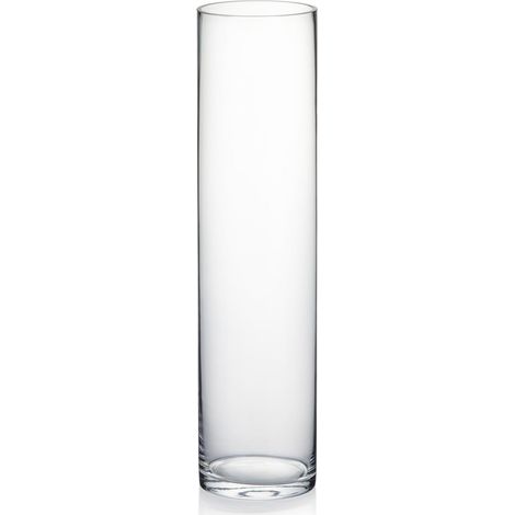 Vase cylindrique, 10,6 x 40,6 cm (l x H), récipient Floral, Centre de Table en Verre pour fête de Mariage, événement, décoration de Bureau à Domicile, Transparent, 1 pièce (1/5)
