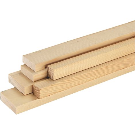 Confezione 10 pz – Listello Piallato Abete Massello Scandinavo Premium 2x5x200 cm – Naturale