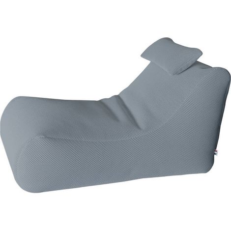 Dmora - Pouf Abuli, Poltrona multiuso, Poltroncina sacco, Pouf poggiapiedi, Made in Italy, 70x120 h65 cm, Grigio chiaro