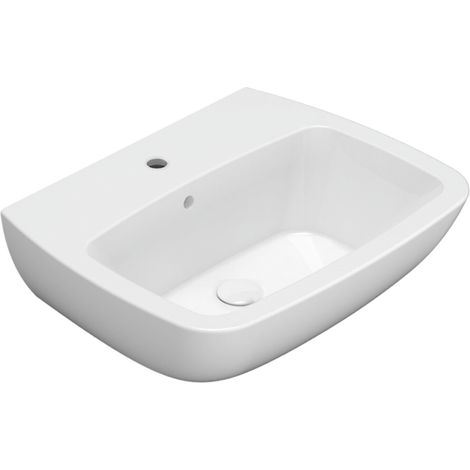 Lavabo en céramique 61x48 cm Globo Daily DA060BI  Blanc - Céramique - Standard