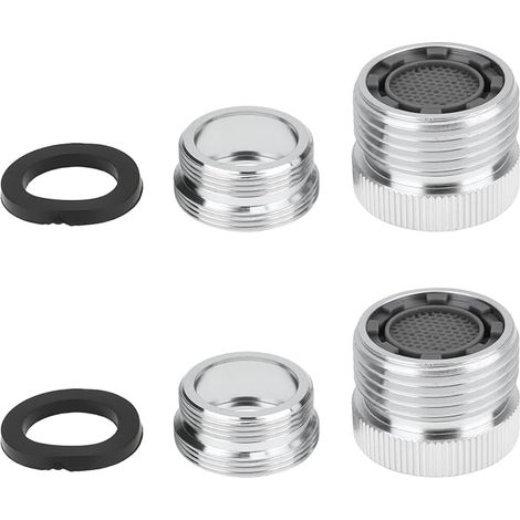 2 Ensembles Adaptateur de Robinet 24 mm à 22 mm M22 Femelle à 3/4 ght Compatible avec Tuyaux de Jardin 3/4 po Standard (1/5)