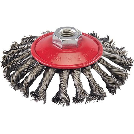 Silverline 580493, Spazzola a disco intrecciata 115 mm