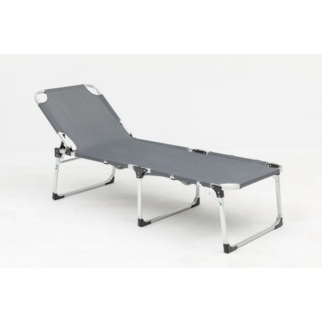 TrendLine Sonnenliege Aluminium Deluxe XL grau (1/2)