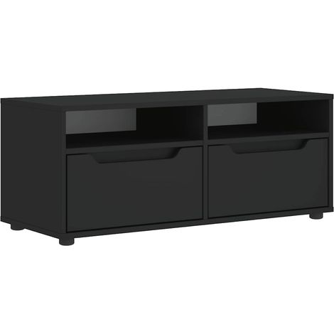 Maison Exclusive - TV-Schrank VISNES Schwarz 100x40x38 cm Holzwer