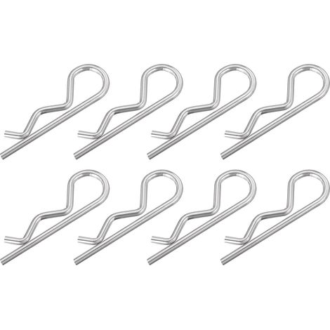 8 Pièces 4 mm x 78 mm Goupilles Fendues à Ressort Ton Argent (1/5)