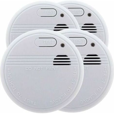 Set mit 4 NF-zertifizierten Rauchmeldern – 5 Jahre Garantie – 3 Jahre Batterielebensdauer – Inkl. Batterie und Installationszubehör