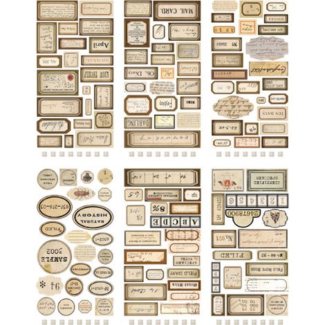 Set mit 12 Bögen Retro-Stickern für Planer, zur Dekoration von Tagebüchern, Kalendern und Scrapbooking – Stil 2 (1/5)