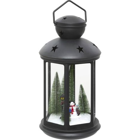 Lanterna natalizia luminosa con 15 led, altezza 43 cm, alimentata a batterie - Feeric lights & christmas (1/5)