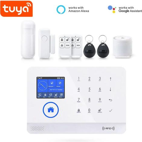 Tuya Kit Sistema di Allarme Video GSM 4G + WiFi Bianco